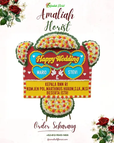 Karangan Papan Bunga Pernikahan di Lubuk Buaya